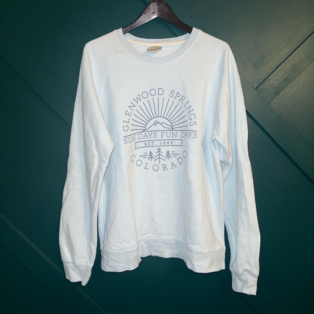 Baby Blue MV Sport Vintage Fleece Graphic Sweatshirt